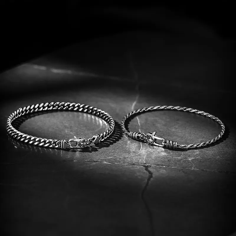MYSH S925 Silver Bracelets Men's-6