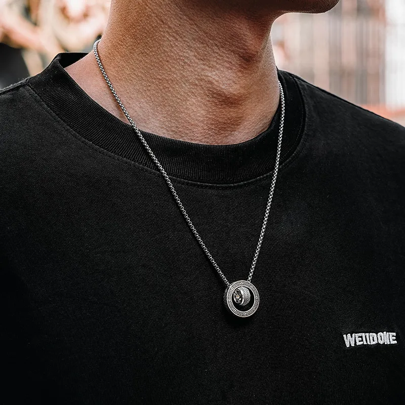 MYSH 925 Sterling Silver Necklaces Men's-4