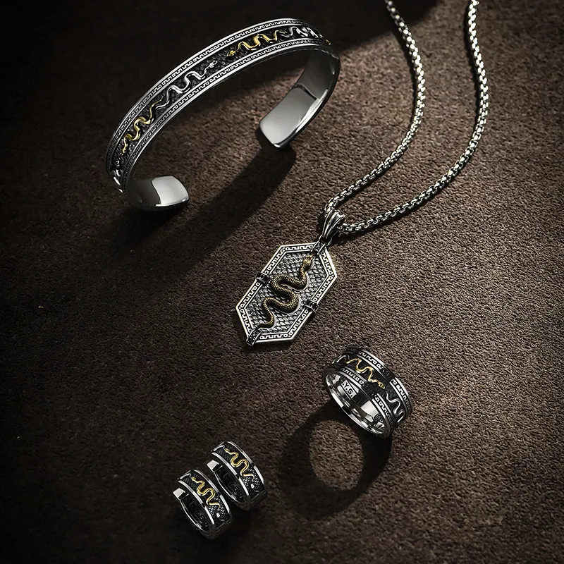 MYSH 925 Sterling Silver Necklaces Men's-9