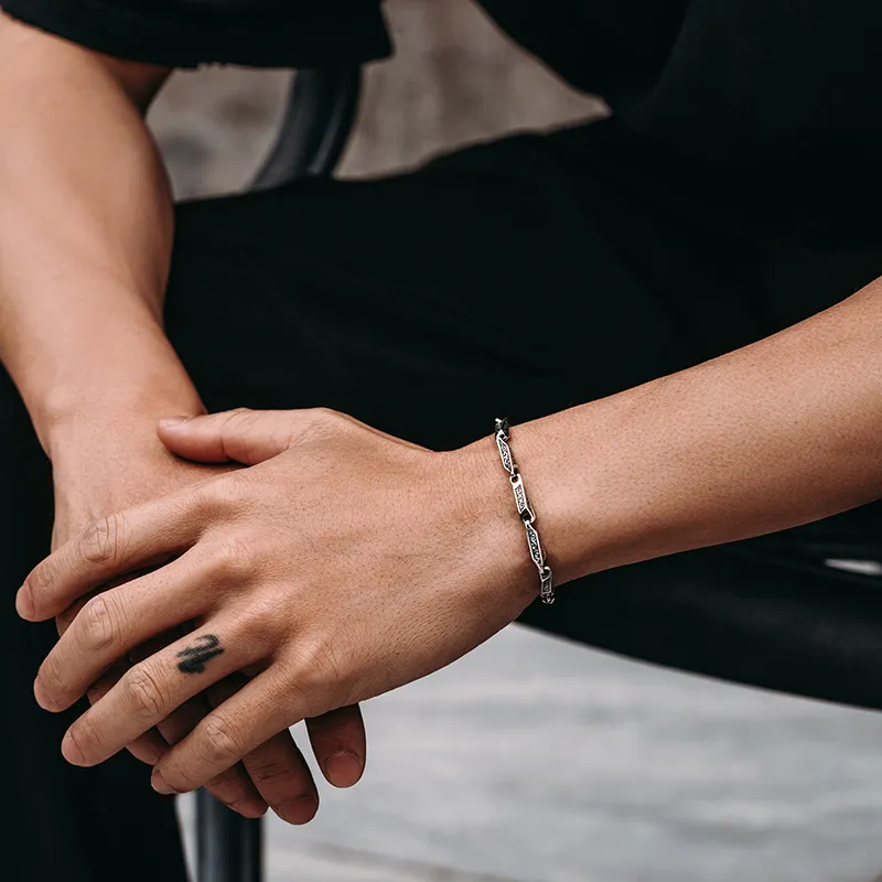 MYSH 925 Sterling Silver Bracelets Men's-6