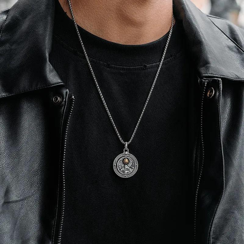 MYSH 925 Sterling Silver Necklaces Men's-14