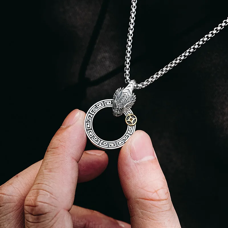 MYSH 925 Sterling Silver Necklaces Men's-7