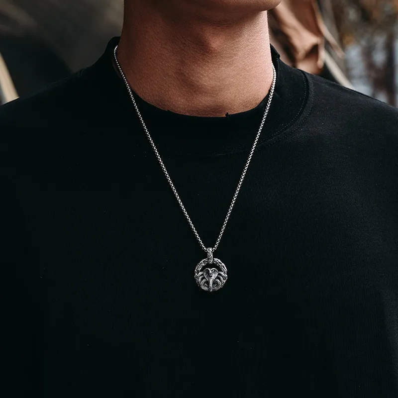 MYSH 925 Sterling Silver Necklaces Men's-4