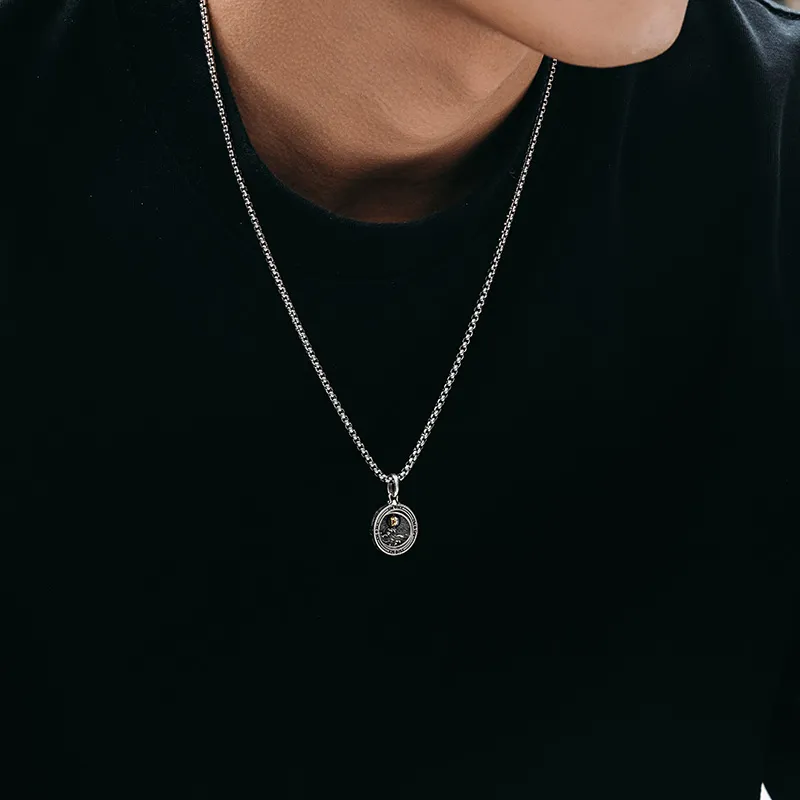 MYSH 925 Sterling Silver Necklaces Men's-9