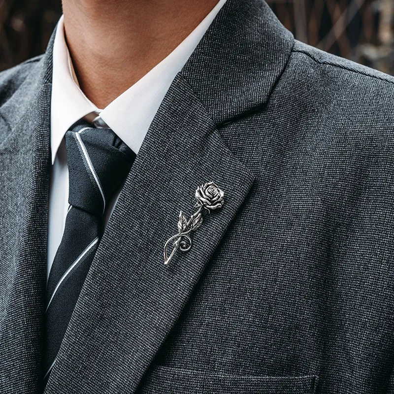 MYSH S925 Silver Brooches Men's-7