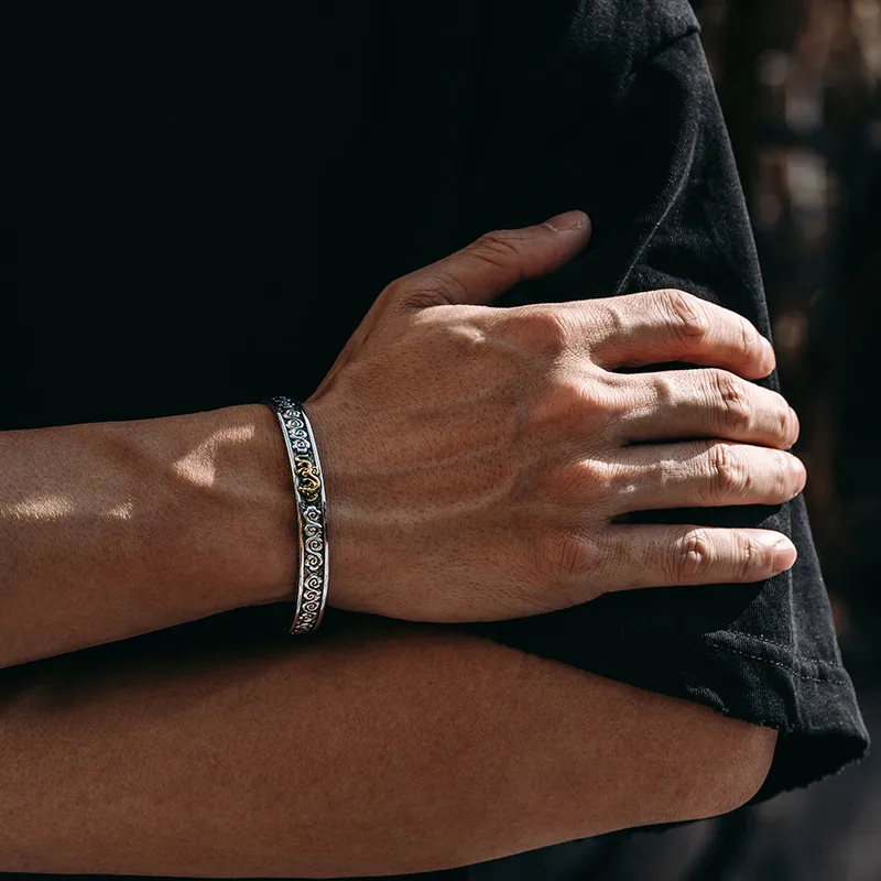 MYSH 925 Sterling Silver Bangles Men's-4