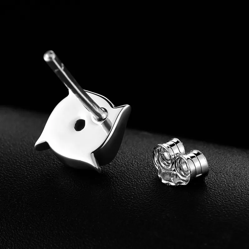 MYSH 925 Sterling Silver Stud Earrings Men's-4