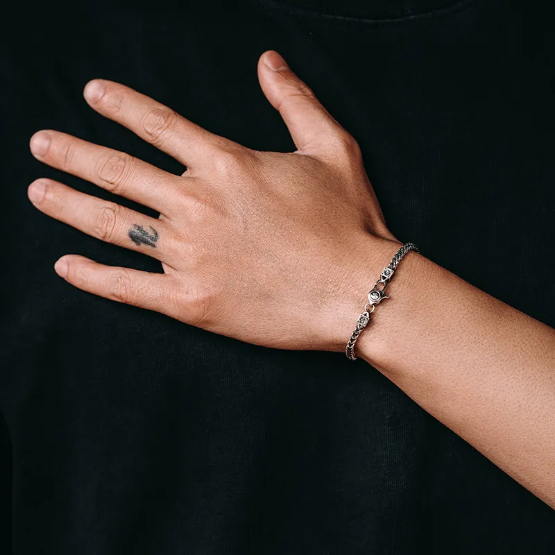 MYSH S925 Silver Bracelets Men's-6