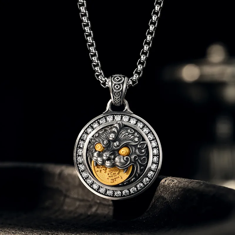 MYSH 925 Sterling Silver Necklaces Men's-14