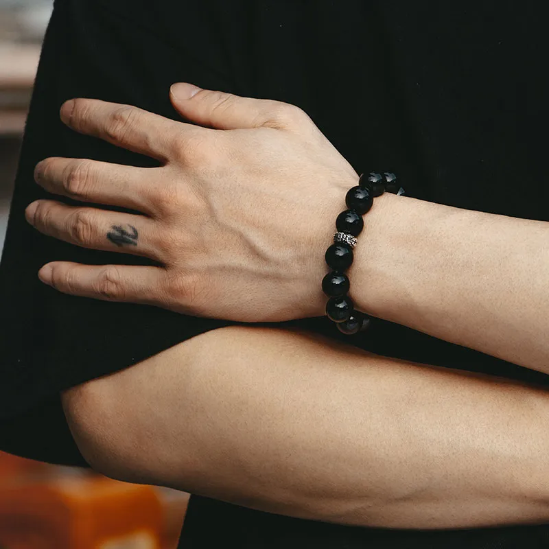 MYSH Natural Obsidian Bracelets Men's-6