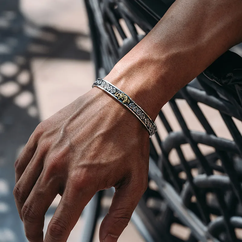 MYSH 925 Sterling Silver Bangles Men's-7