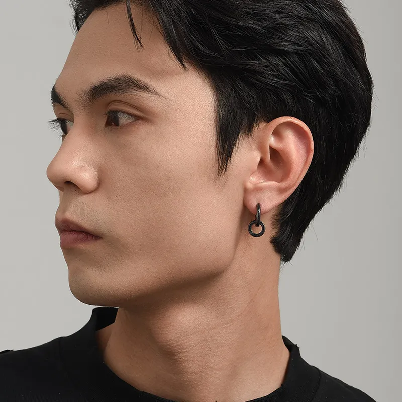 MYSH 925 Sterling Silver Earrings Men's-6
