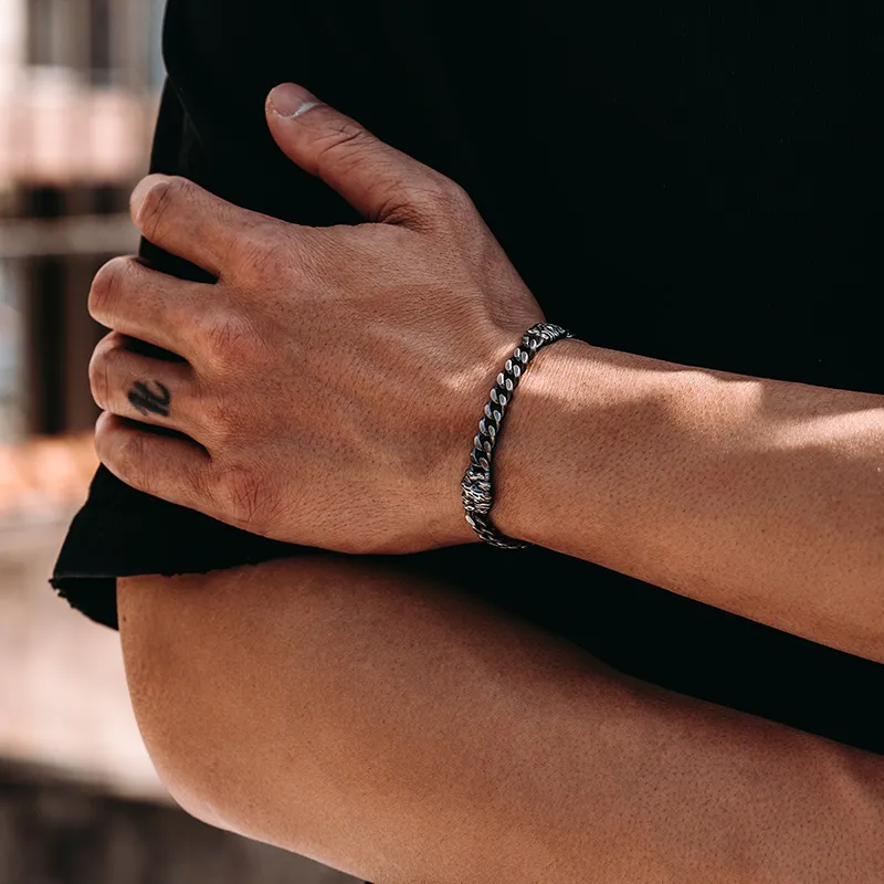 MYSH 925 Sterling Silver Bracelets Men's-5