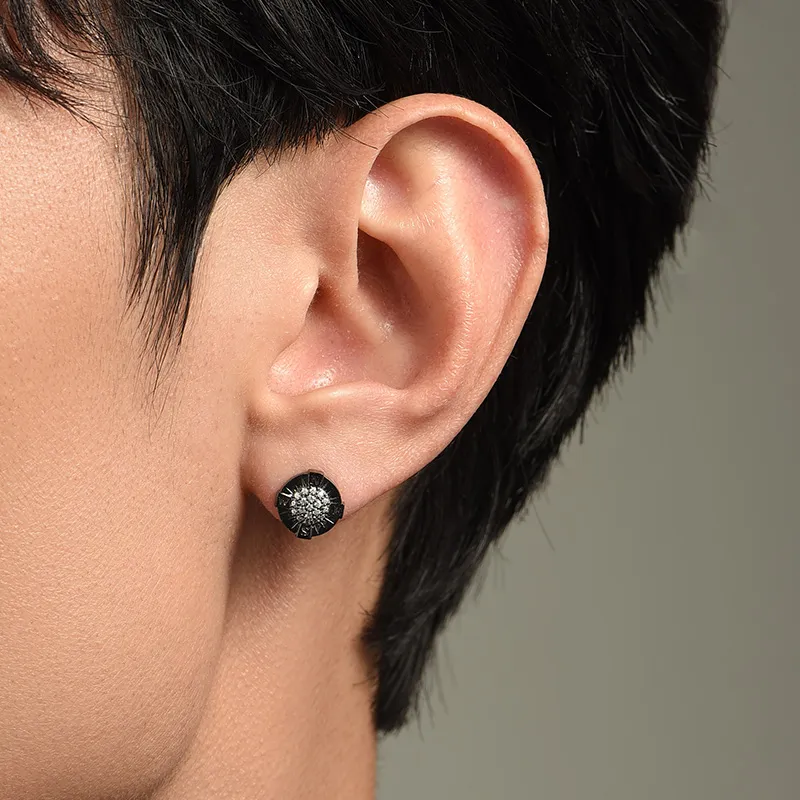 MYSH 925 Sterling Silver Stud Earrings Unisex-3