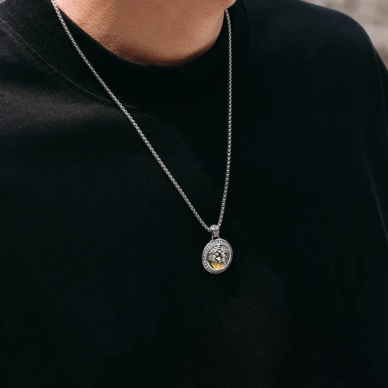 MYSH 925 Sterling Silver Necklaces Men's-13