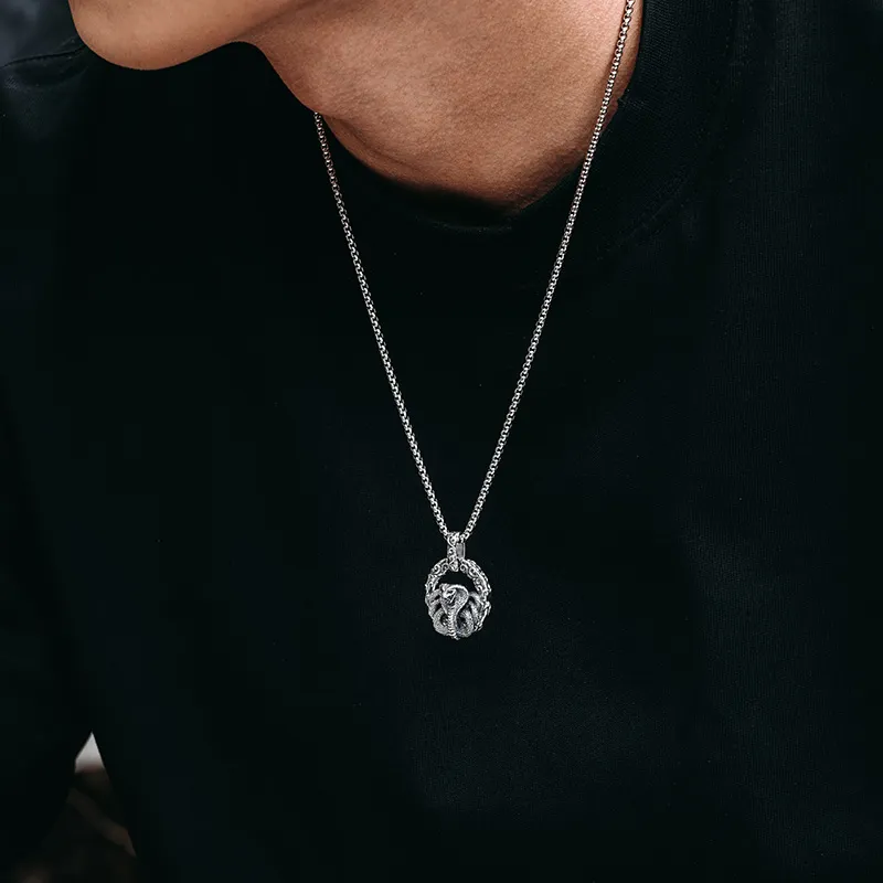 MYSH 925 Sterling Silver Necklaces Men's-11