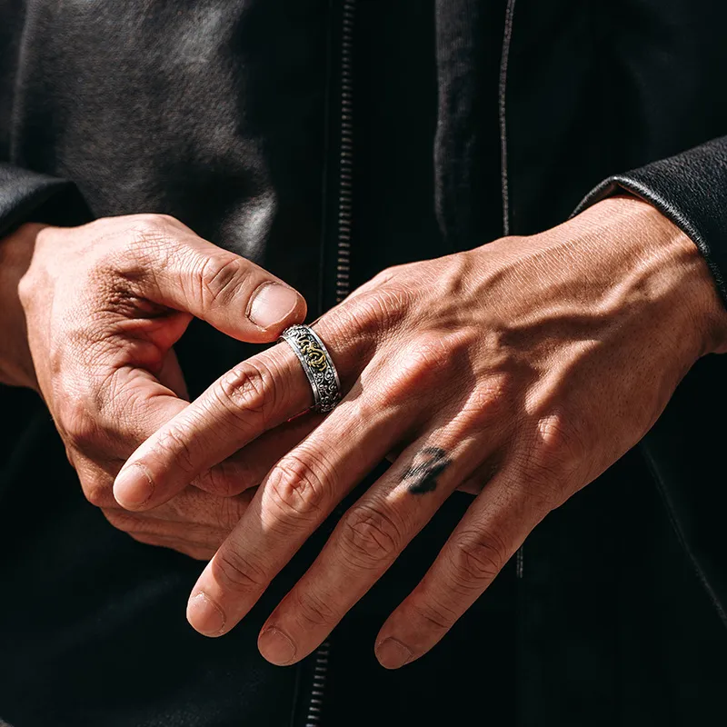 MYSH 925 Sterling Silver Rings Men's-5