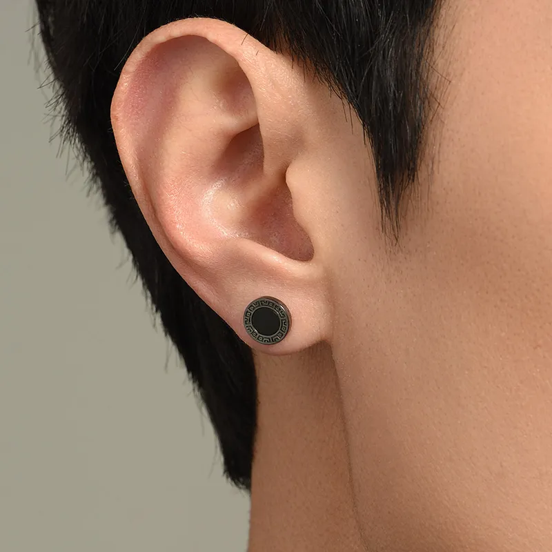 MYSH 925 Sterling Silver Stud Earrings Men's-7