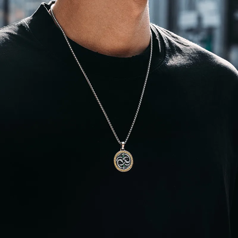 MYSH 925 Sterling Silver Necklaces Men's-4