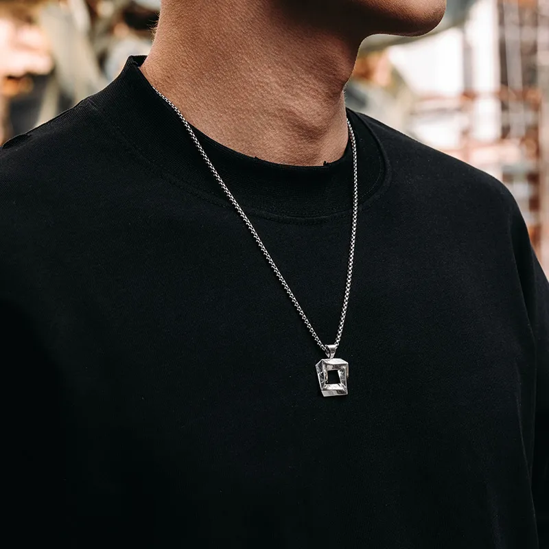 MYSH 925 Sterling Silver Necklaces Men's Silver-4
