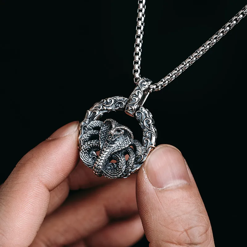 MYSH 925 Sterling Silver Necklaces Men's-12