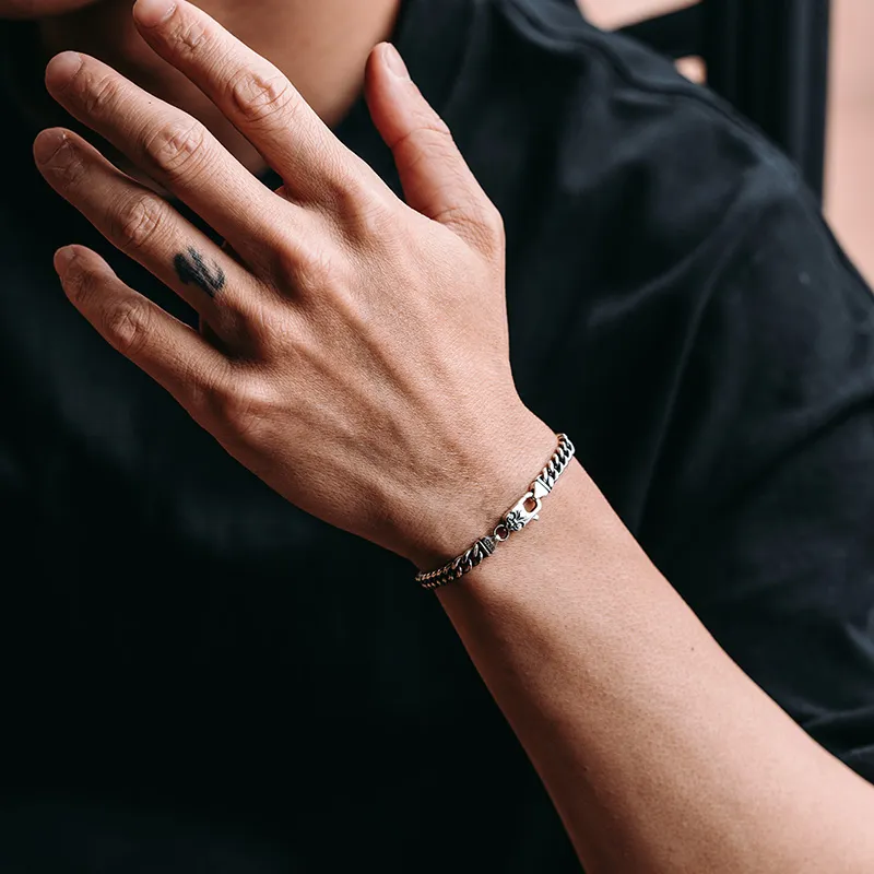 MYSH S925 Silver Bracelets Men's-3