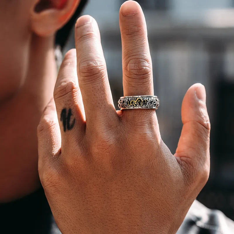 MYSH 925 Sterling Silver Rings Men's-6