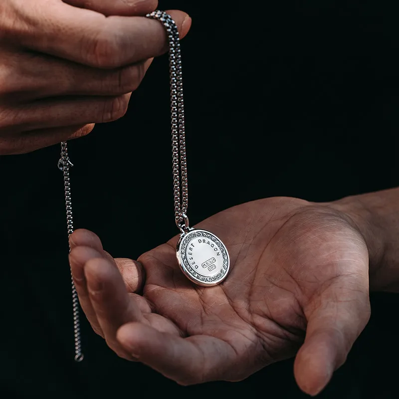 MYSH 925 Sterling Silver Necklaces Men's-6