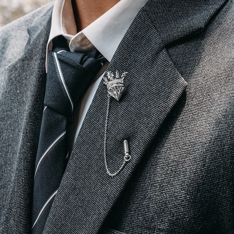 MYSH 925 Sterling Silver Brooches Men's-9