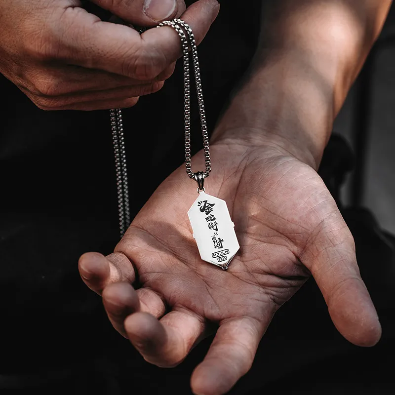MYSH 925 Sterling Silver Necklaces Men's-14