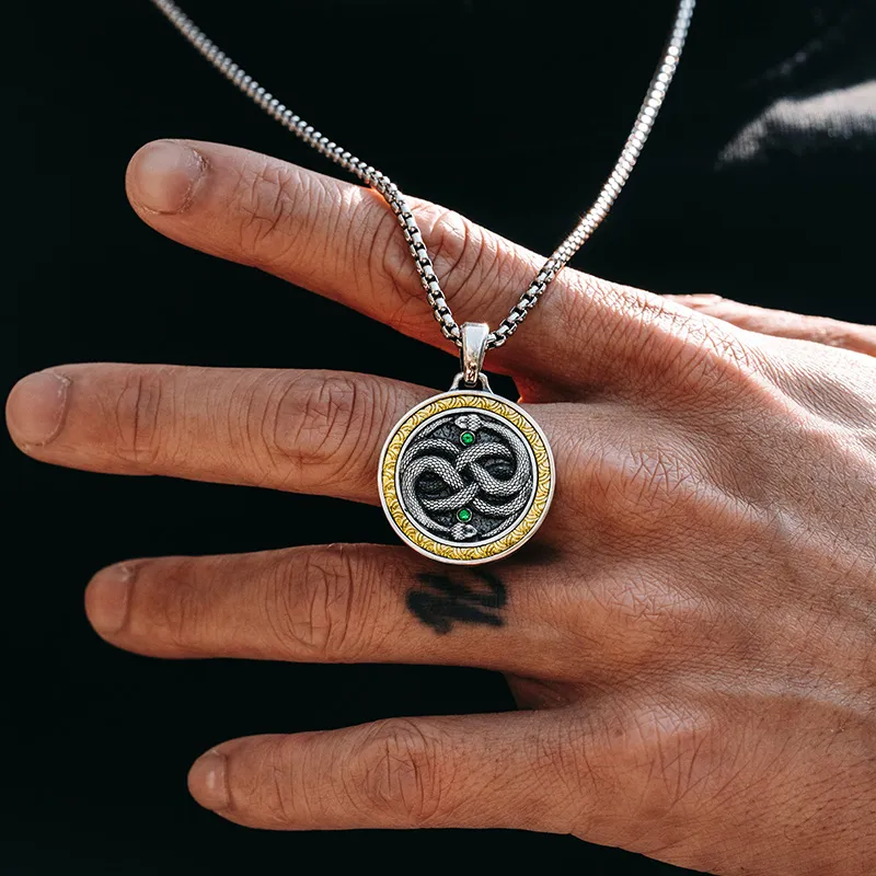 MYSH 925 Sterling Silver Necklaces Men's-9