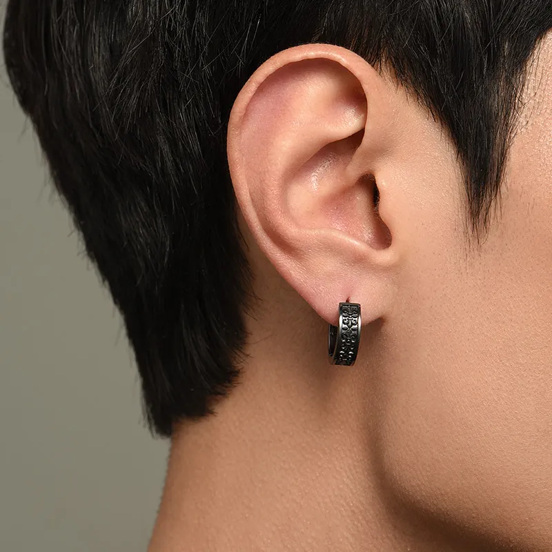 MYSH 925 Sterling Silver Earrings Men's-4