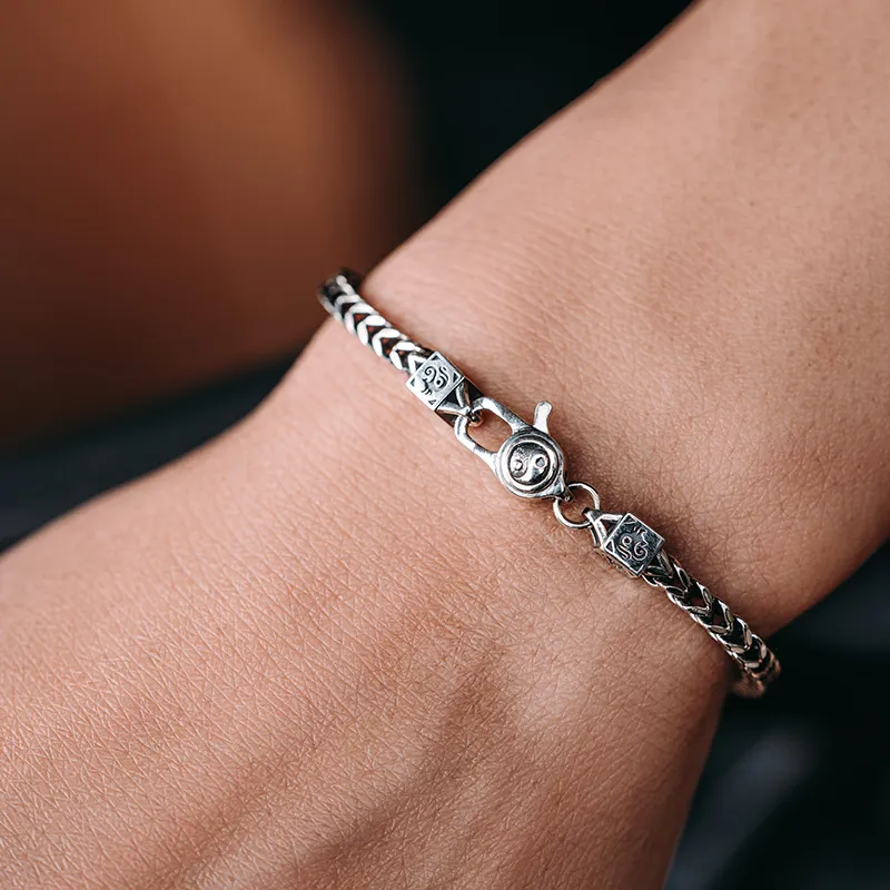MYSH S925 Silver Bracelets Men's-7