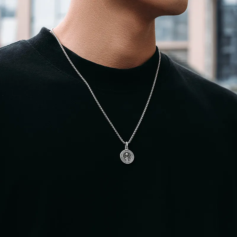 MYSH 925 Sterling Silver Necklaces Men's-1