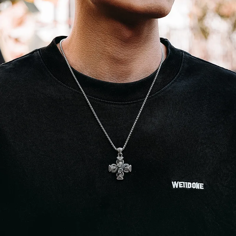 MYSH 925 Sterling Silver Necklaces Men's-11