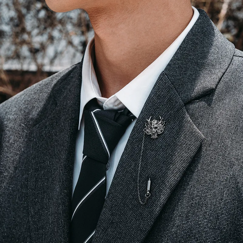 MYSH 925 Sterling Silver Brooches Men's-5