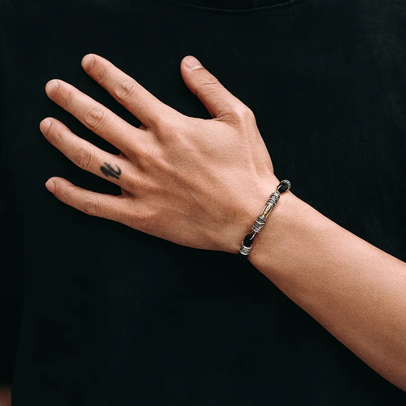 MYSH S925 Silver Bracelets Men's-5