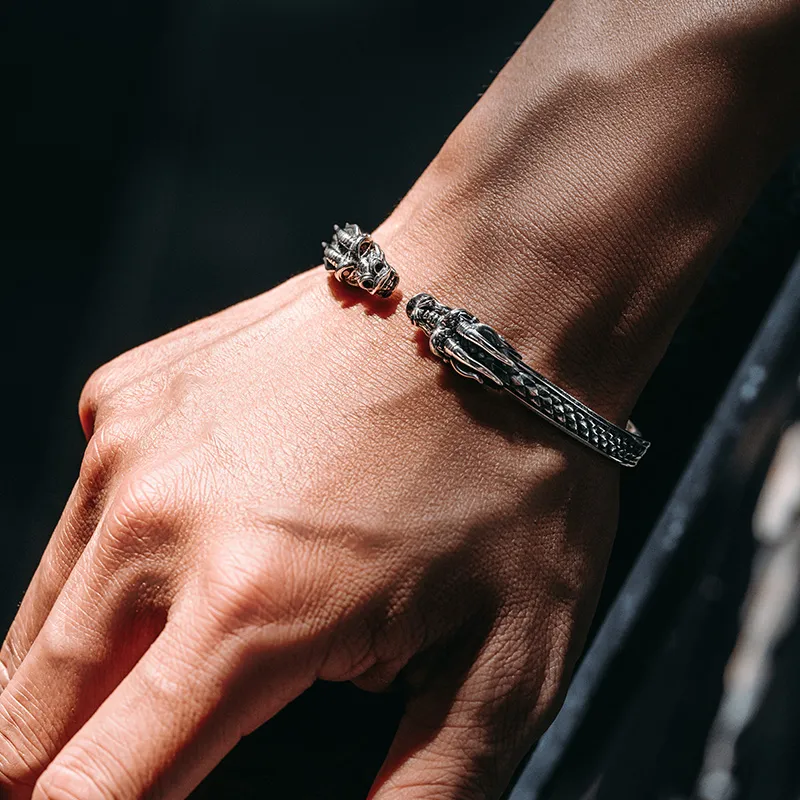 MYSH 925 Sterling Silver Bangles Men's-6