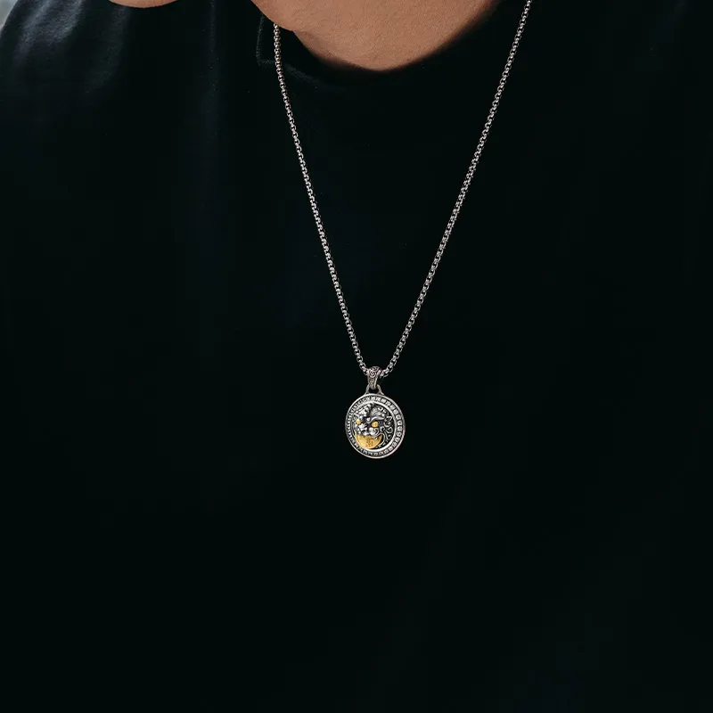MYSH 925 Sterling Silver Necklaces Men's-7