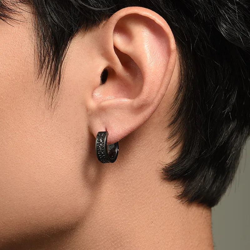 MYSH 925 Sterling Silver Earrings Men's-10