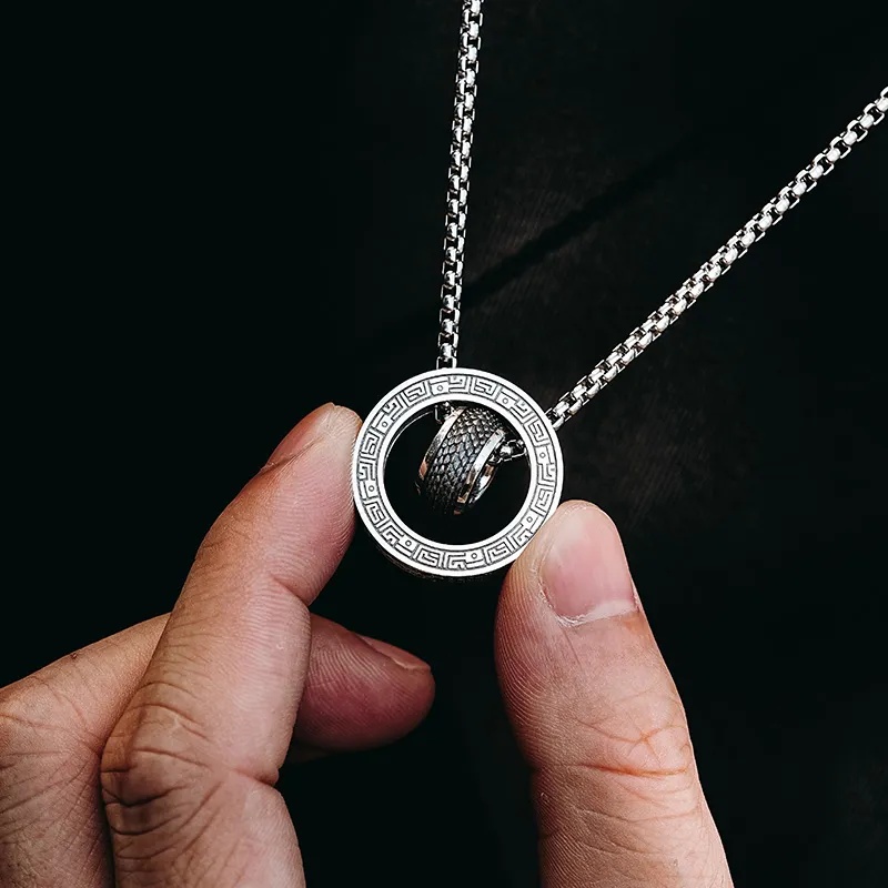 MYSH 925 Sterling Silver Necklaces Men's-13