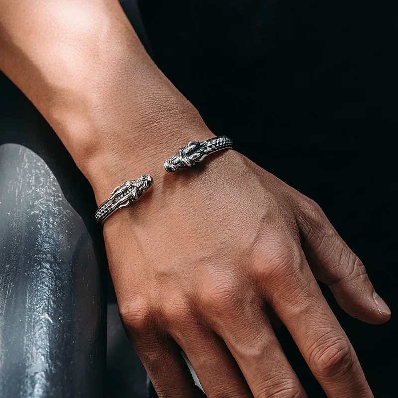 MYSH 925 Sterling Silver Bangles Men's-7