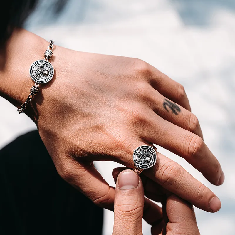 MYSH 925 Sterling Silver Rings Men's-5