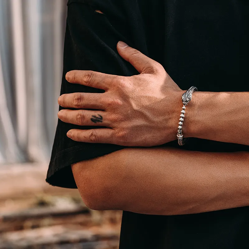 MYSH S925 Silver Bracelets Men's-3