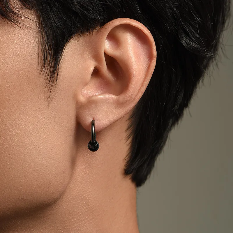 MYSH 925 Sterling Silver Earrings Men's-7