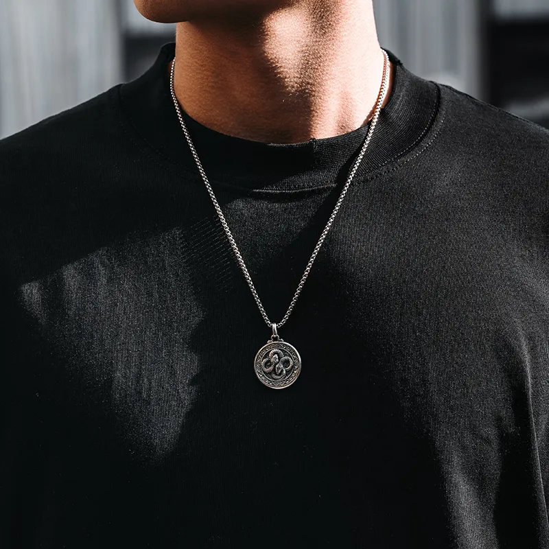 MYSH 925 Sterling Silver Necklaces Men's-3