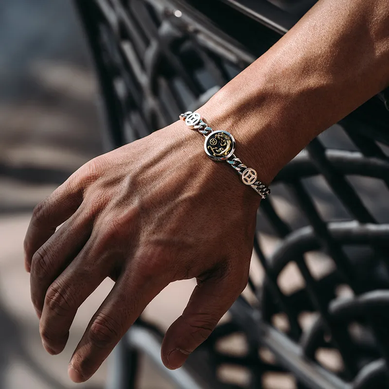 MYSH 925 Sterling Silver Bracelets Men's-6