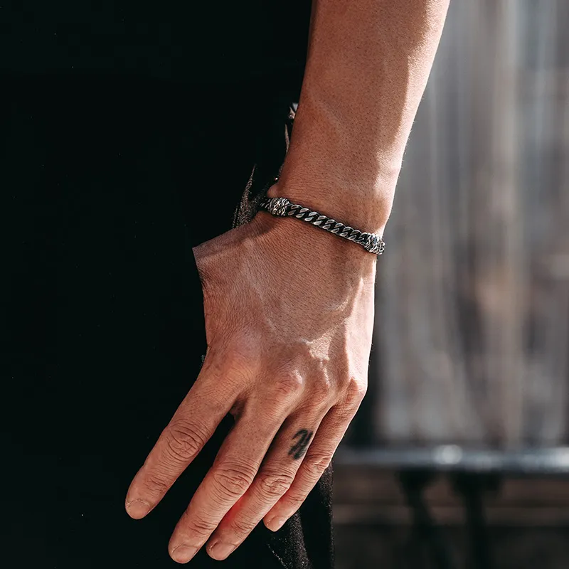 MYSH 925 Sterling Silver Bracelets Men's-6
