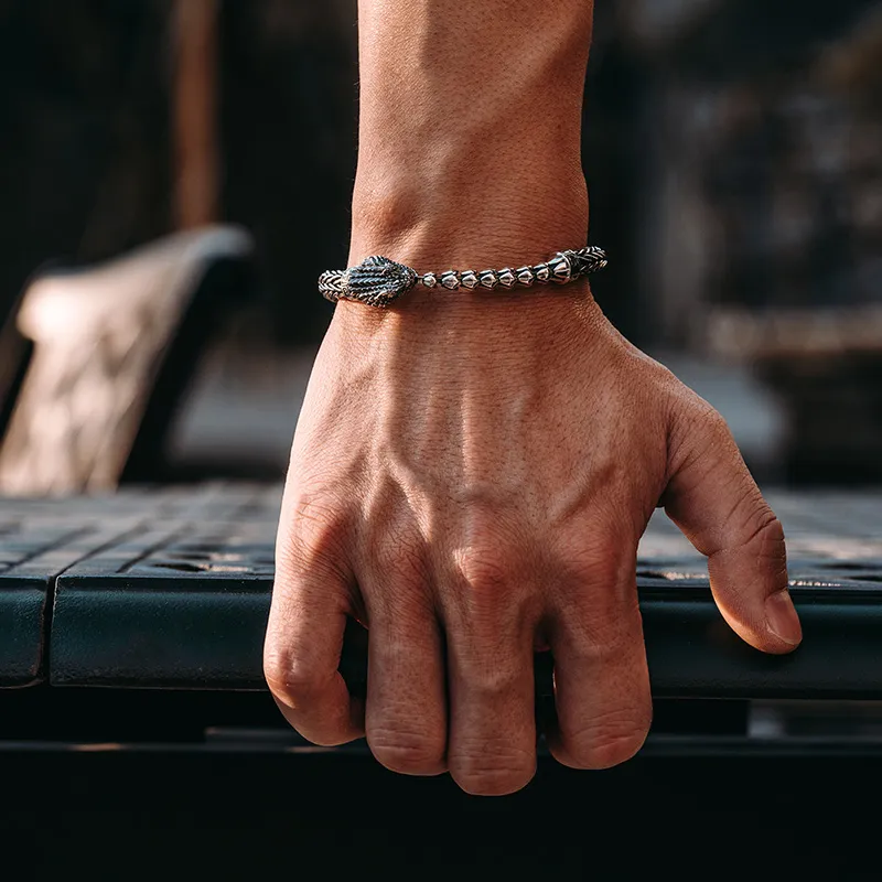 MYSH S925 Silver Bracelets Men's-4