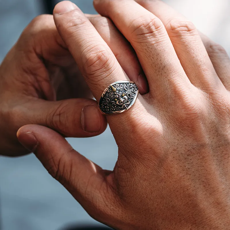 MYSH 925 Sterling Silver Rings Men's-3